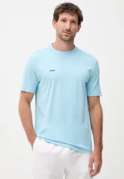 BOSS Green tricou culoarea bej, cu imprimeu, 50506373 imagine
