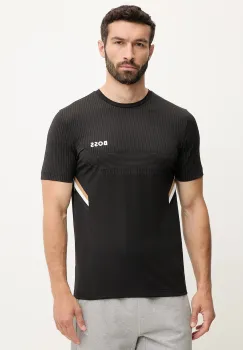 BOSS Green tricou culoarea negru, cu imprimeu, 50543329 imagine