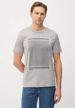 BOSS Green tricou din bumbac TS_Tour Print imagine