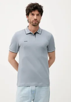 BOSS Green tricou polo culoarea bleumain, cu imprimeu, 50506193 imagine