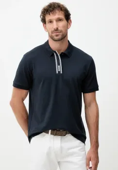 BOSS Green tricou polo culoarea bleumarin, uni, 50549362 imagine