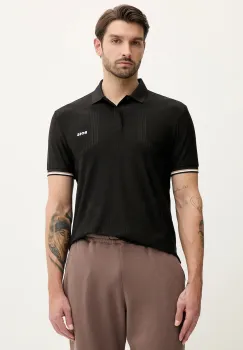 BOSS Green tricou polo culoarea negru, cu imprimeu, 50554561 imagine