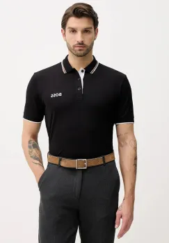 BOSS Green tricou polo Paddy Pro culoarea alb, cu imprimeu, 50469102 imagine