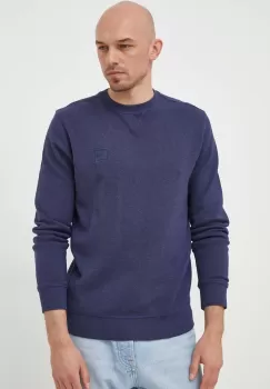 BOSS hanorac de bumbac BOSS CASUAL barbati, culoarea albastru marin, cu imprimeu imagine