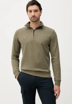 BOSS hanorac de bumbac BOSS CASUAL culoarea bleumarin, uni, 50468926 imagine