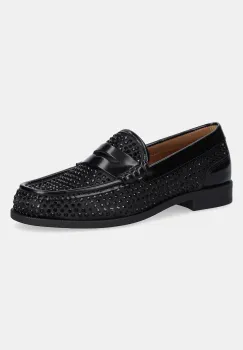 BOSS mocasini 50552792 culoarea negru, cu toc plat, Lycia imagine