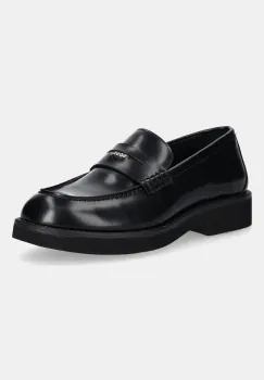 BOSS mocasini de piele Eleri culoarea negru, cu toc plat, 50548761 imagine