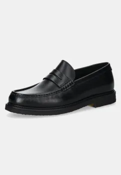BOSS mocasini de piele Kope barbati, culoarea negru, 50536230 imagine