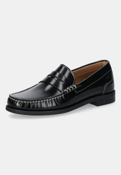 BOSS mocasini de piele Lycia culoarea negru, cu toc plat, 50548570 imagine
