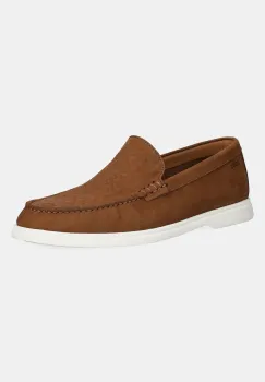 BOSS mocasini din nubuc Sienne barbati, culoarea maro, 50541738 imagine