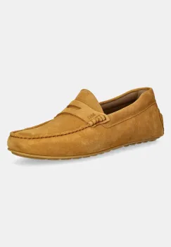 BOSS mocasini din piele intoarsa Noel barbati, culoarea galben, 50541750 imagine