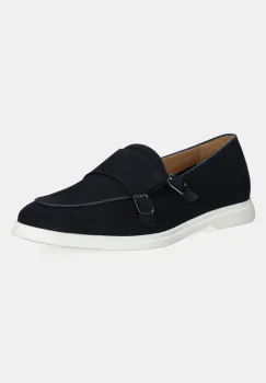 BOSS mocasini din piele intoarsa Sienne barbati, culoarea albastru marin, 50541760 imagine