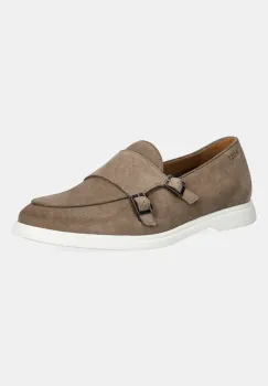 BOSS mocasini din piele intoarsa Sienne barbati, culoarea maro, 50541760 imagine