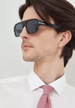 BOSS ochelari de soare barbati, culoarea negru imagine