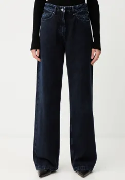 BOSS Orange blugi din bumbac culoarea bleumarin, 50548454 imagine