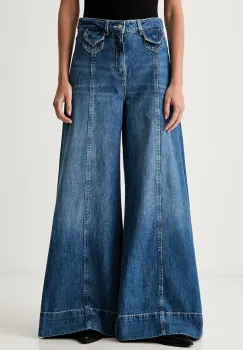 BOSS Orange blugi wide leg pentru femei C_JANE HR imagine