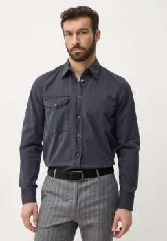 Boss Orange camasa barbati, culoarea gri, cu guler clasic, regular, 50530932 imagine