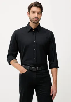 BOSS Orange camasa culoarea negru, cu guler clasic, regular, 50548959 imagine
