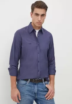 Boss Orange camasa din bumbac barbati, culoarea albastru marin, cu guler clasic, regular, 50518304 imagine