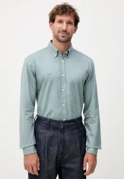 BOSS Orange camasa din bumbac barbati, culoarea verde, cu guler button-down, regular, 50519707 imagine