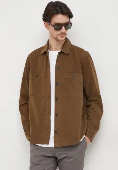 BOSS Orange camasa din bumbac barbati, culoarea verde, cu guler clasic, regular 50506734 imagine