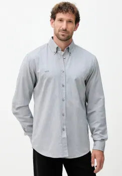 BOSS Orange camasa din bumbac culoarea verde, cu guler button-down, regular, 50519707 imagine