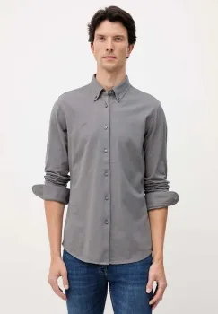 BOSS Orange camasa din bumbac culoarea verde, cu guler button-down, slim, 50543089 imagine