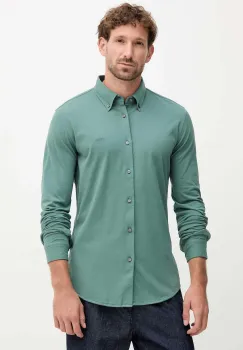 BOSS Orange camasa din bumbac culoarea verde, cu guler button-down, slim, 50543089 imagine