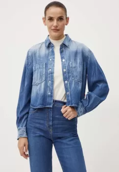 Boss Orange camasa jeans femei, cu guler clasic, relaxed, 50518242 imagine