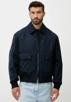 BOSS Orange geaca bomber culoarea bleumarin, de tranzitie, 50543492 imagine