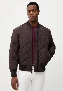 BOSS Orange geaca bomber culoarea maro, de tranzitie, 50543486 imagine
