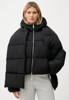 BOSS Orange geaca culoarea negru, de iarna, oversize, 50548028 imagine