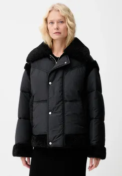 BOSS Orange geaca culoarea negru, de iarna, oversize, 50548173 imagine