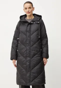 Boss Orange geaca femei, culoarea negru, de tranzitie, oversize, 50524024 imagine