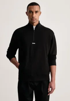 BOSS Orange  hanorac pentru barbati din bumbac Ze_Smallzip imagine