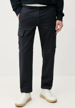 BOSS Orange pantaloni barbati, culoarea albastru marin, cu fason cargo, 50536882 imagine