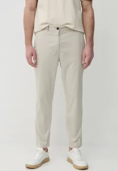 BOSS Orange pantaloni barbati, culoarea bej, drept, 50536722 imagine