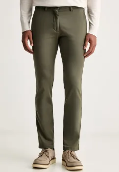 BOSS Orange pantaloni chinos pentru barbati din bumbac cu elastan Chino-Slim-2 imagine