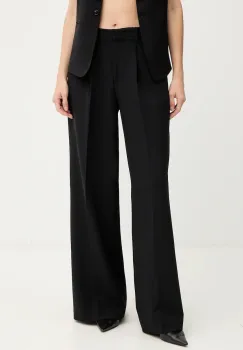 BOSS Orange pantaloni culoarea gri, drept, high waist, 50545580 imagine