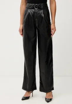 BOSS Orange pantaloni culoarea negru, drept, high waist, 50547304 imagine