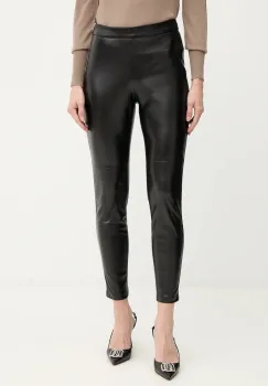 BOSS Orange pantaloni culoarea negru, mulata, high waist, 50551469 imagine