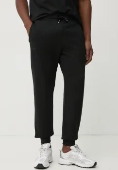 BOSS Orange pantaloni de trening din bumbac barbati, culoarea negru, neted, 50533392 imagine