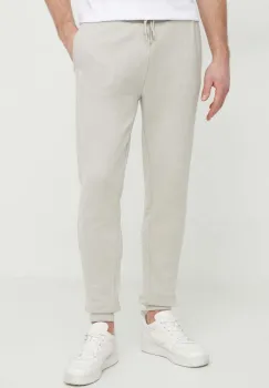 BOSS Orange pantaloni de trening din bumbac culoarea bej, melanj 50509303 imagine