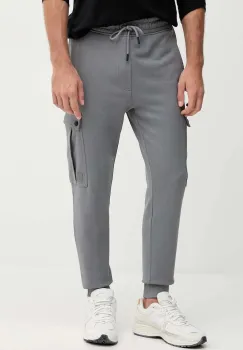 BOSS Orange pantaloni de trening din bumbac culoarea gri, uni, 50542917 imagine