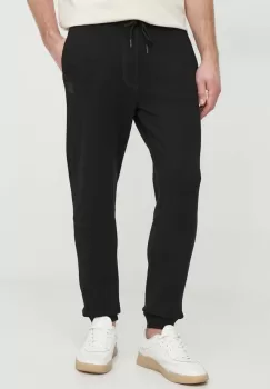 Boss Orange pantaloni de trening din bumbac culoarea negru, melanj imagine