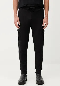 BOSS Orange pantaloni de trening din bumbac culoarea negru, uni, 50542917 imagine