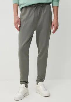 Boss Orange pantaloni de trening din bumbac culoarea verde, melanj imagine