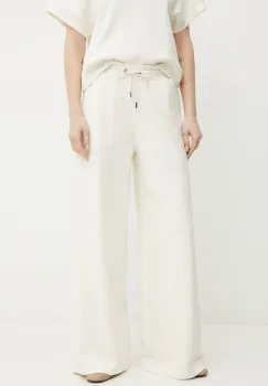 BOSS Orange pantaloni de trening femei, culoarea bej, lat, high waist, 50536743 imagine