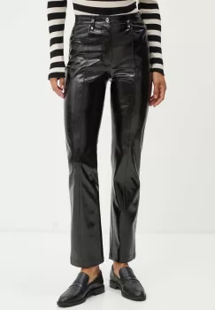 Boss Orange pantaloni femei, culoarea negru, drept, high waist, 50524951 imagine