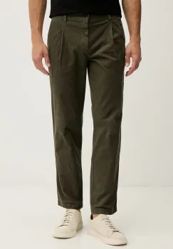 BOSS Orange pantaloni pentru barbati din catifea reiata Chino_Pleated_3 imagine
